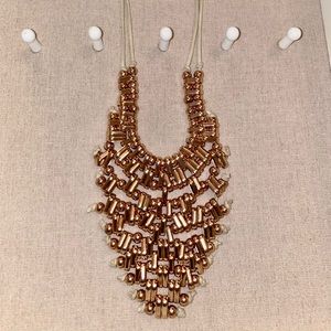 Abercrombie & Fitch Rose Gold Statement Necklace